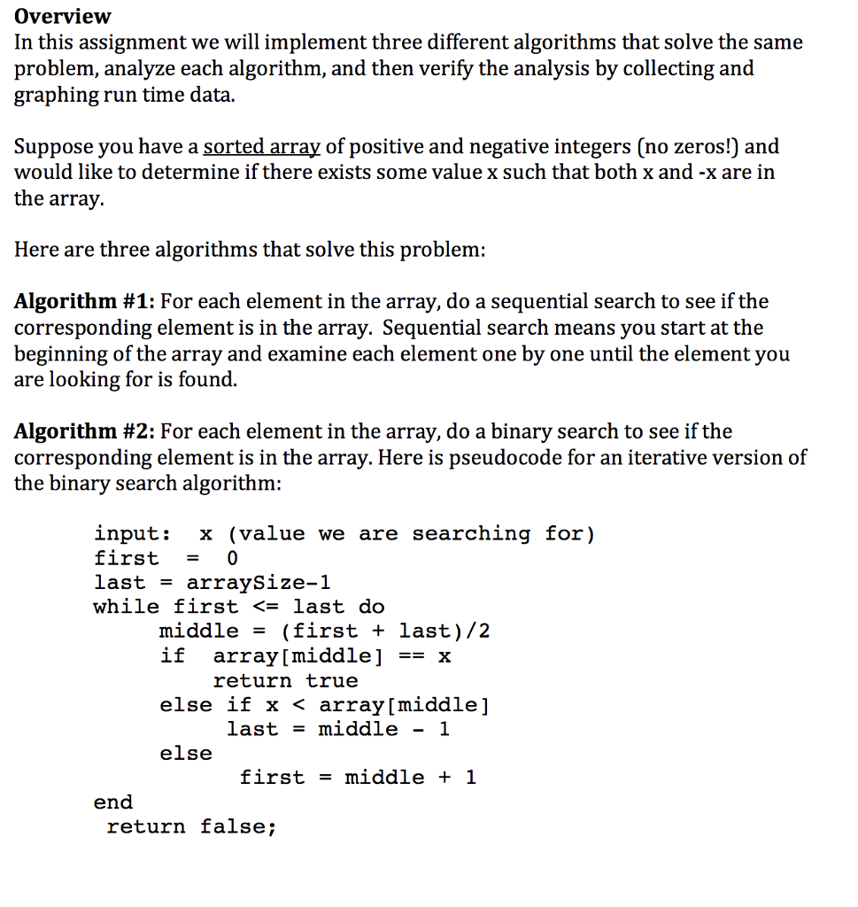 Solved Overview In This Assignment We Will Implement Three Chegg Com