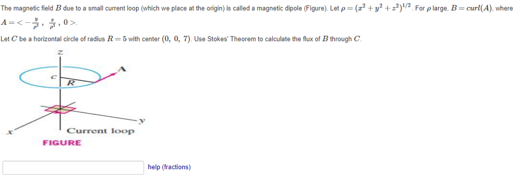 The Magnetic Field B Due To A Small Current Loop | Chegg.com