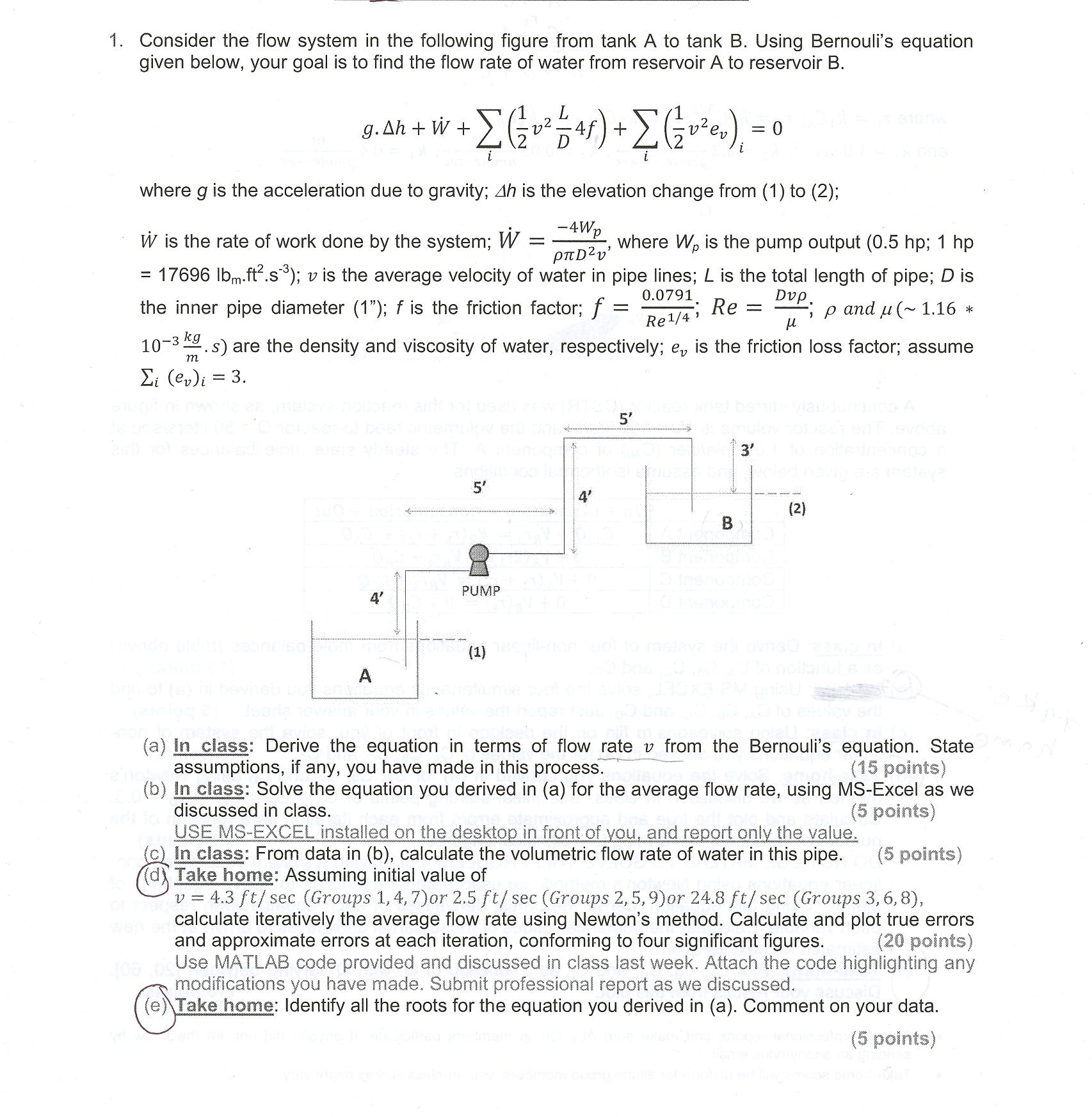 Consider the flow system in the following figure from | Chegg.com