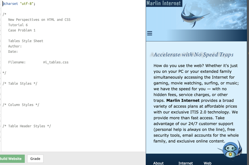 Solved Table Layout Open the mi tables.css and go to the Chegg