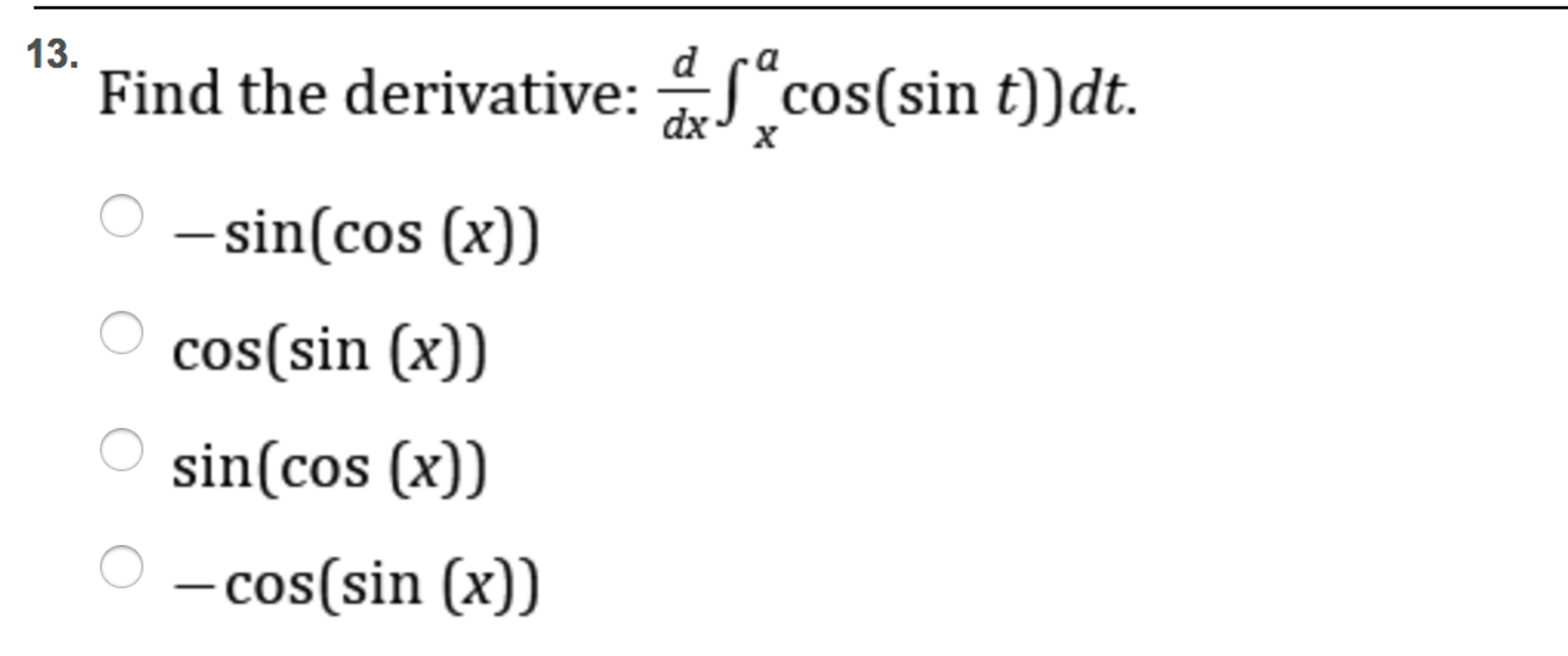 derivative of cos sin