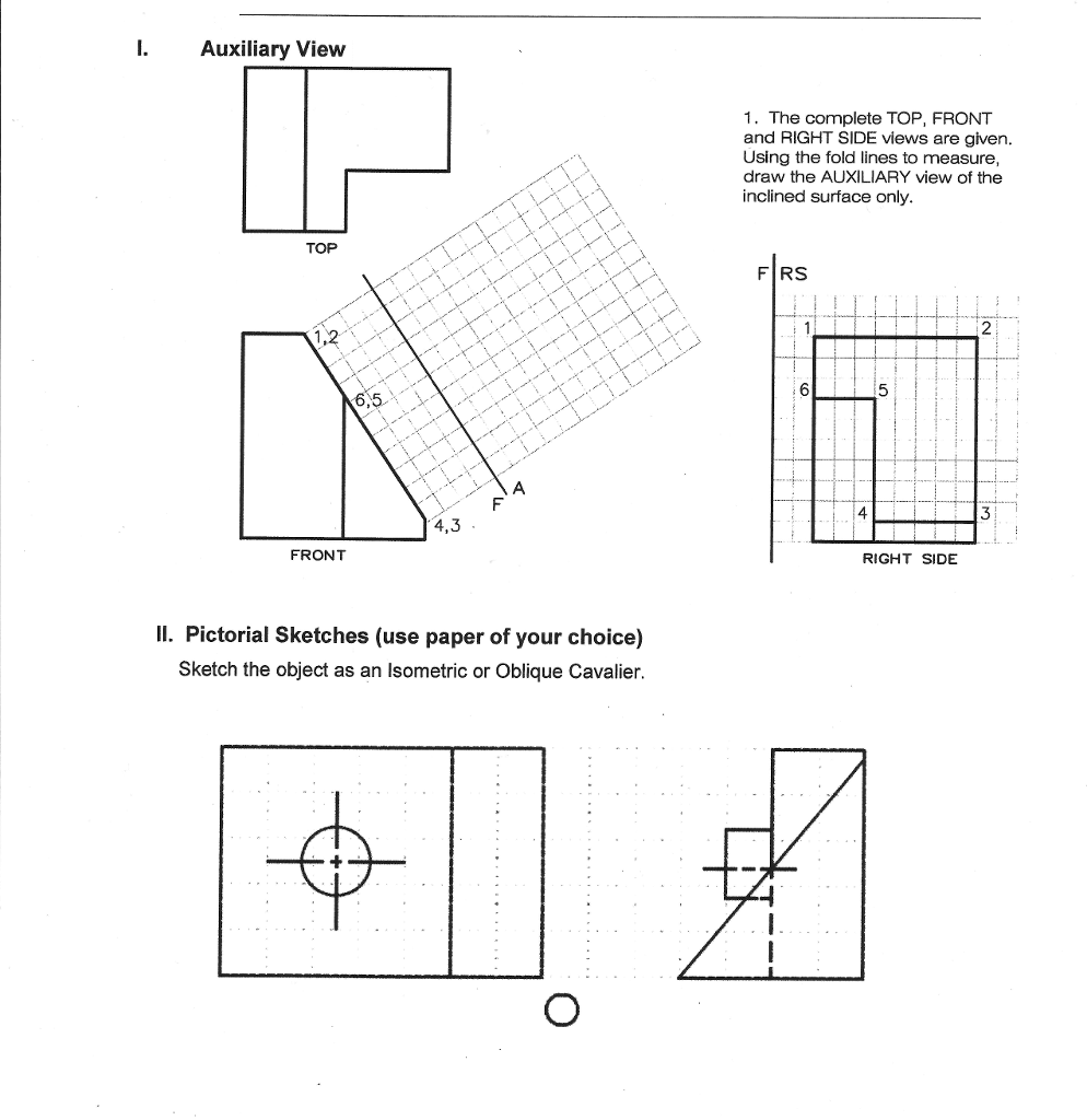 Solved The complete TOP, FRONT and RIGHT SIDE views are | Chegg.com