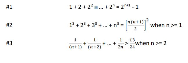 Solved Proof by induction: 1 + 2 + 2^2 + ... + 2^n = 2^n+1 | Chegg.com