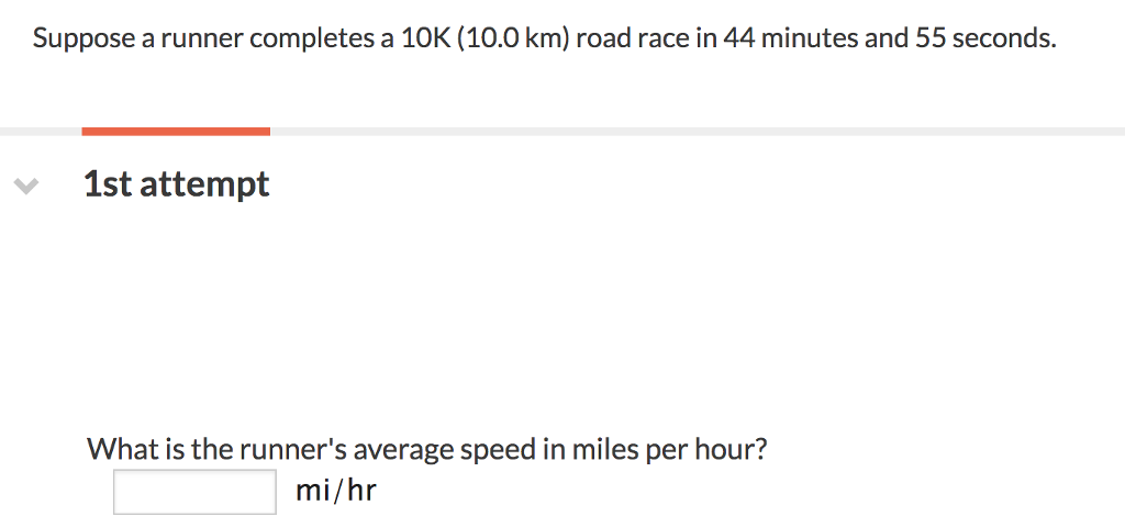 Solved Suppose A Runner Completes A 10K (10.0 Km) Road Race | Chegg.com