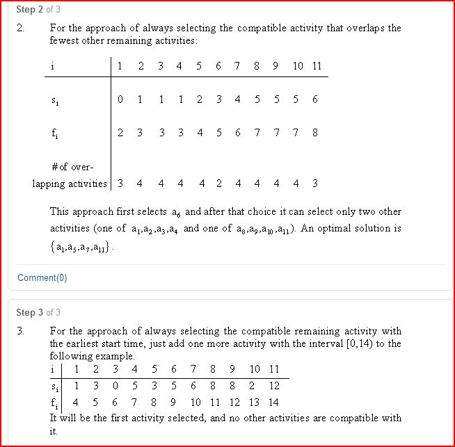 Solved Greedy Algorithm Activity-selection Problem Help. | Chegg.com