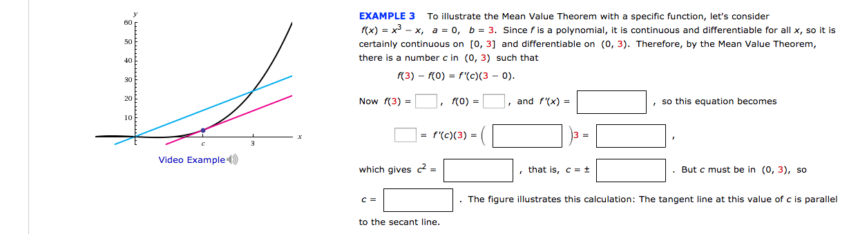 Solved To Illustrate The Mean Value Theorem With A Specific 