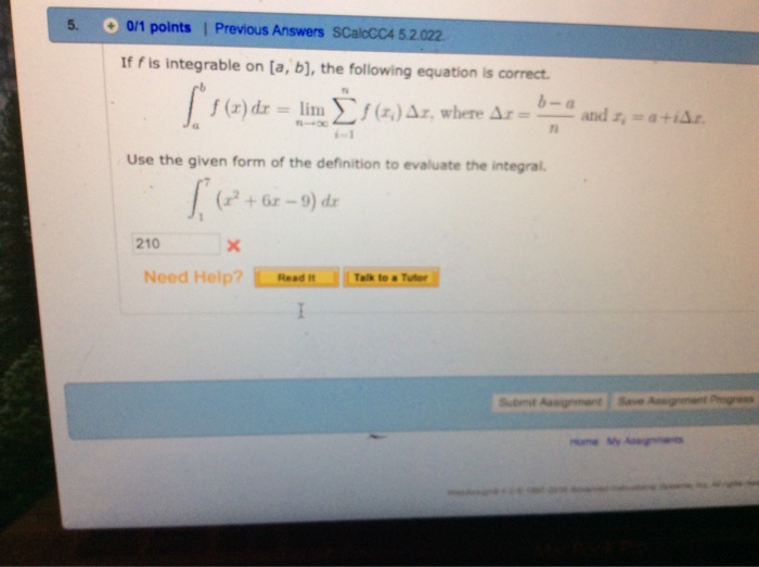 Solved If F Is Integrable On [a,b], The Following Equation | Chegg.com