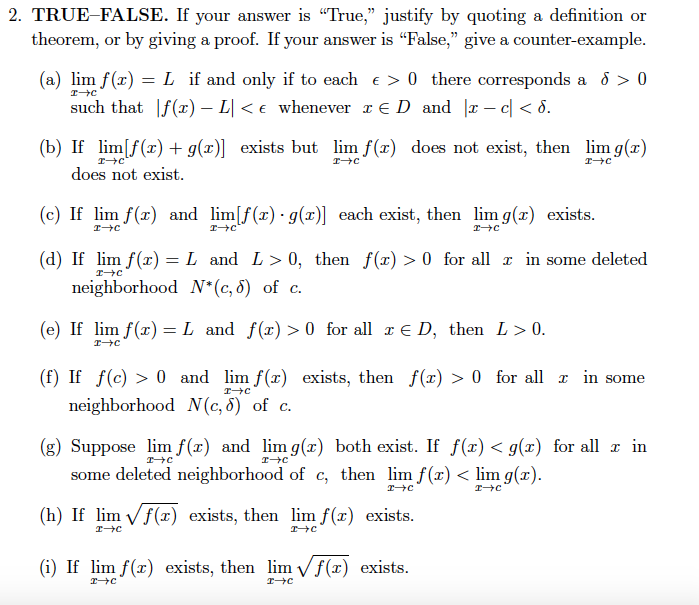 Solved If your answer is "True, " justify by quoting a | Chegg.com