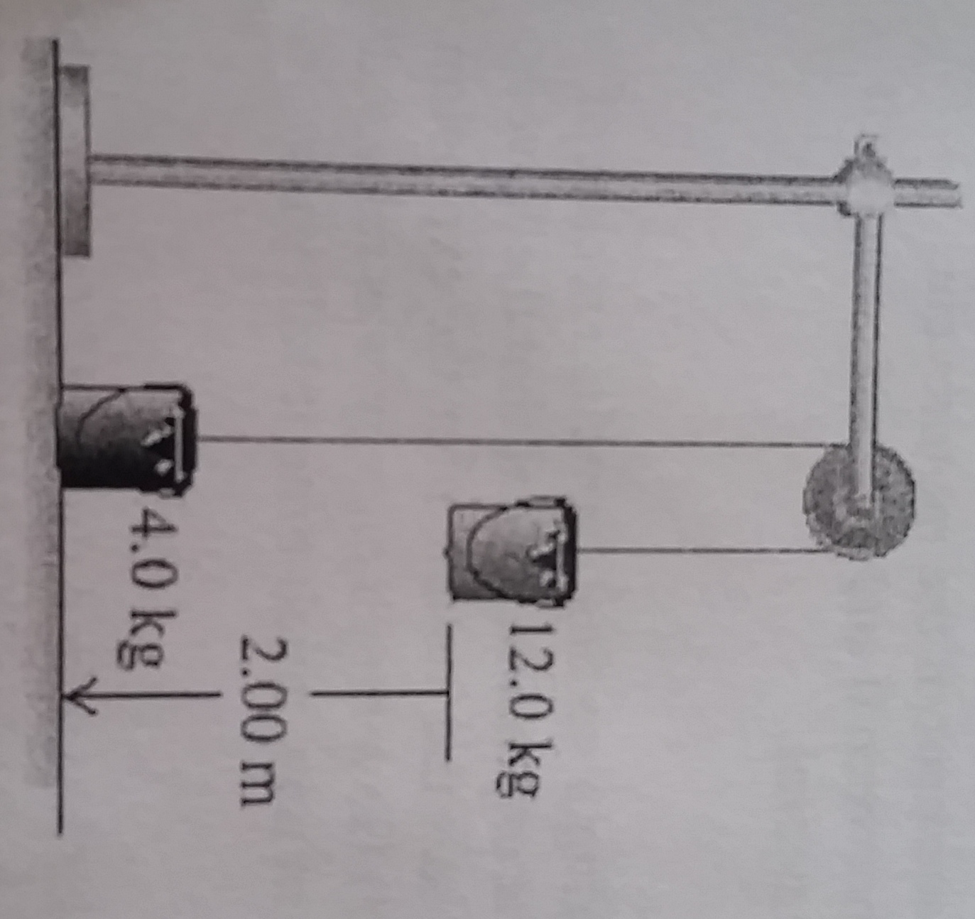 Solved 5.) Two paint buckets are connected by a lightweight