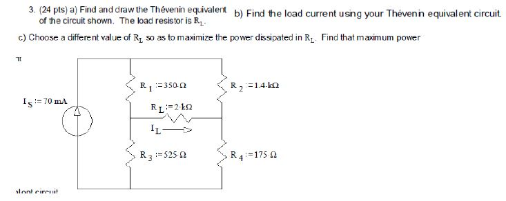 Solved Find and draw the Thevenin equivalent of the circuit | Chegg.com