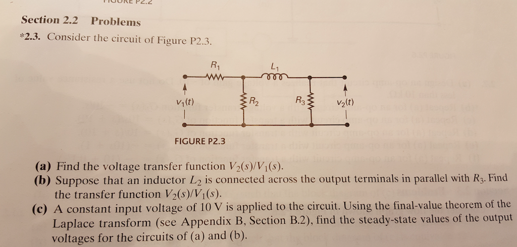 Solved Section 2.2 Problems *2.3. Consider the circuit of | Chegg.com