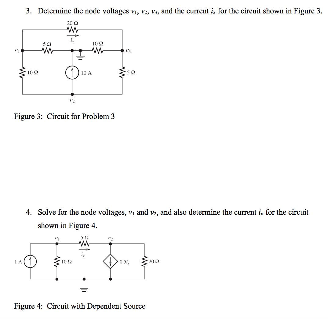 Solved Determine The Node Voltages V1 V2 V3 And The 2547