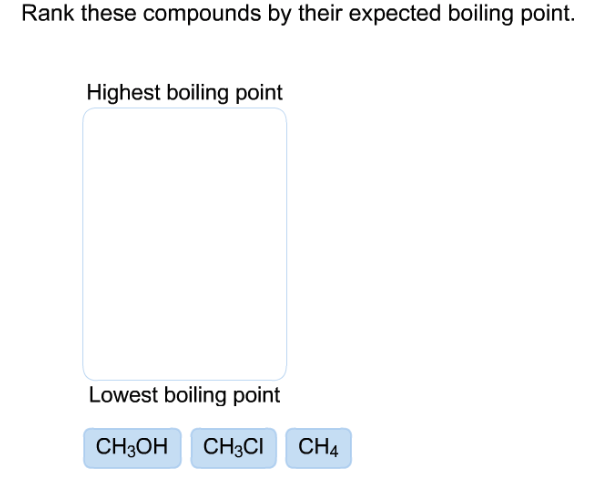 Solved Rank these compounds by their expected boiling point. | Chegg.com