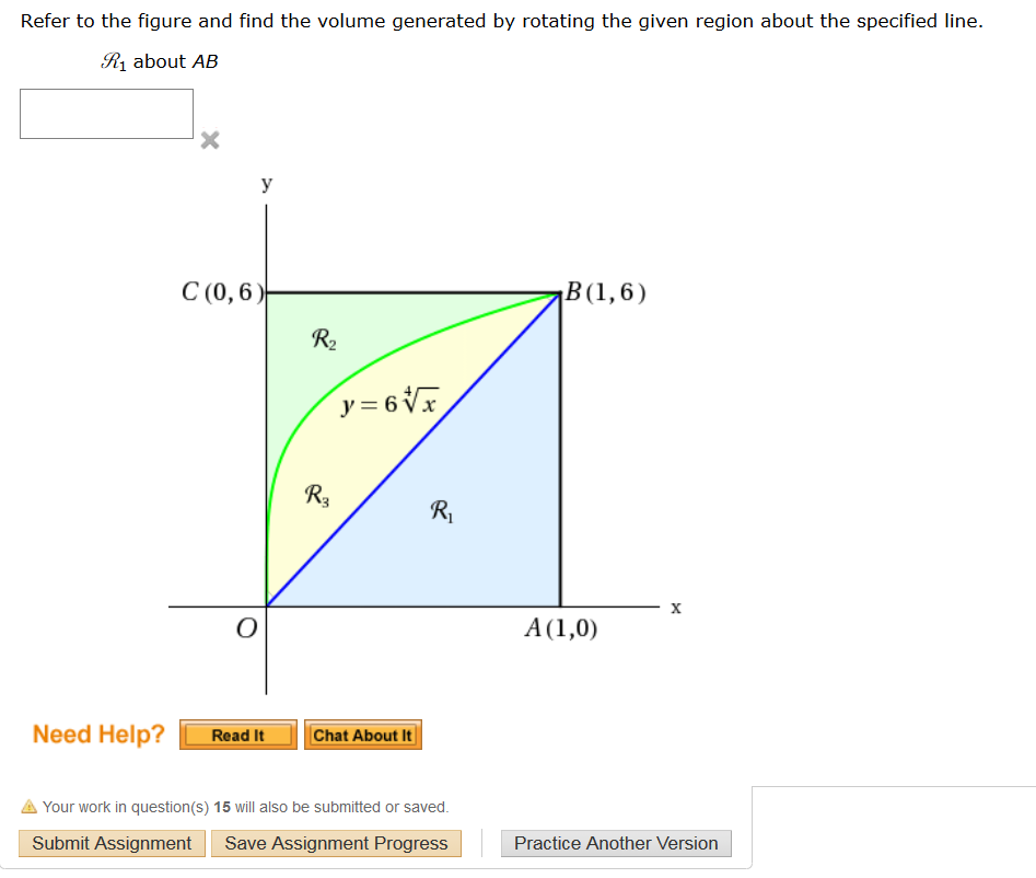 Solved Refer To The Figure And Find The Volume Generated By | Chegg.com