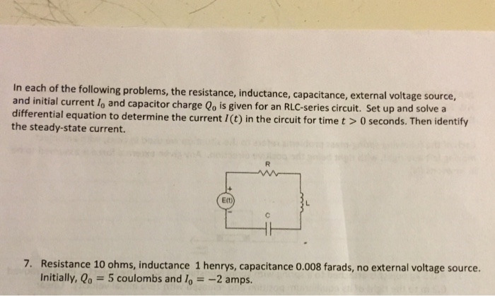 Solved In Each Of The Following Problems, The Resistance, | Chegg.com