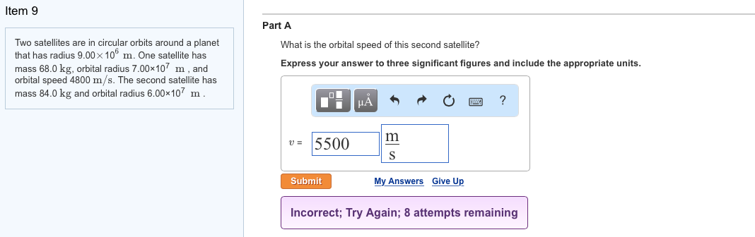 solved-item-7-part-a-a-2860-kg-spacecraft-is-in-a-circular-chegg