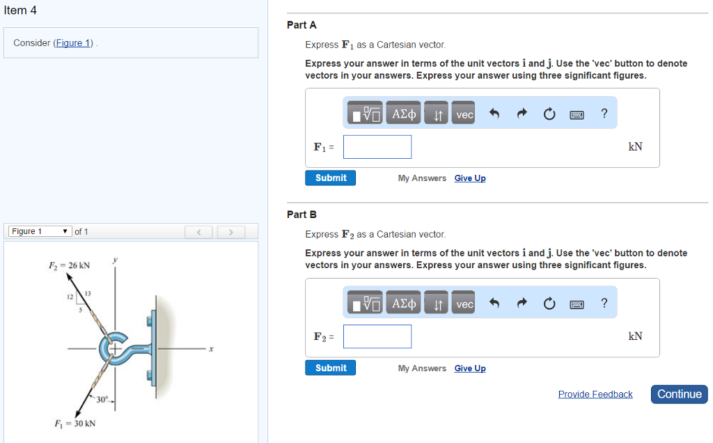 Vector Express Solved Express F_1 as a Cartesian vector Express your answer | Chegg.com