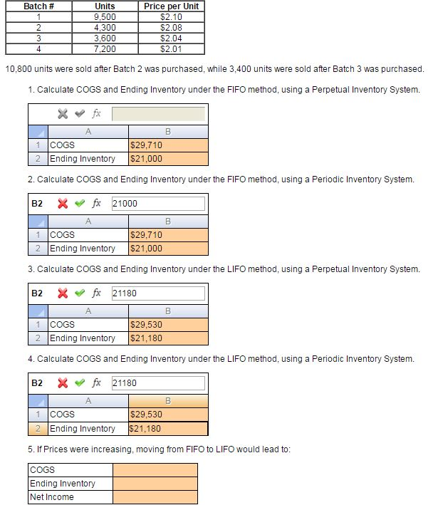 Solved 5. If Prices were increasing, moving from FIFO to | Chegg.com