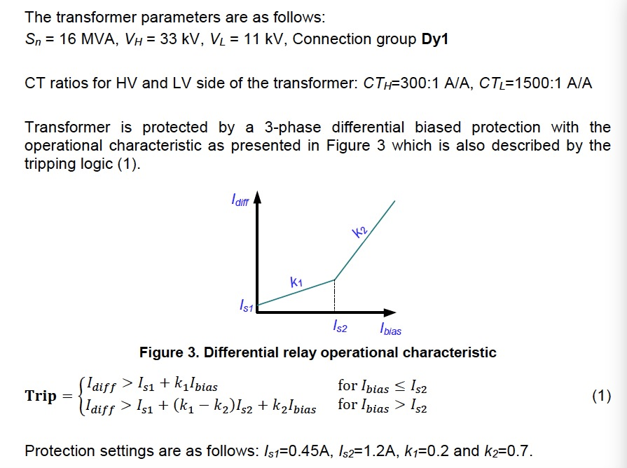 Solved Part 2. Transformer differential protection operation