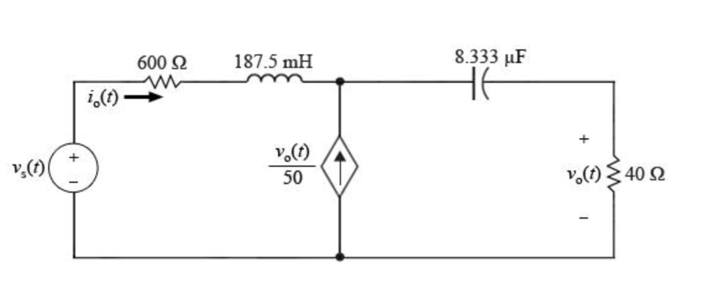 Solved The circuit shown below contains a dependent source | Chegg.com