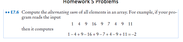 Solved Compute The Alternating Sum Of All Elements In An Chegg