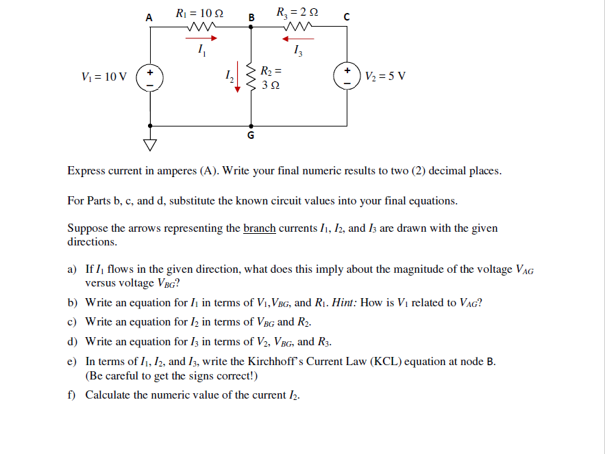 Solved Express current in amperes (A). Write your final | Chegg.com