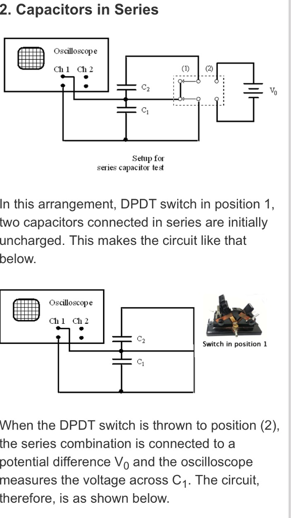 Solved Capacitors in Series. Derive an equation giving V1