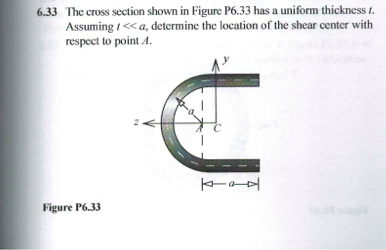 Solved 6.33 The cross section shown in Figure P6.33 has a | Chegg.com