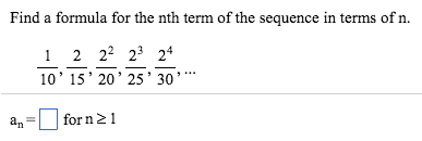 nth term of a sequence formula