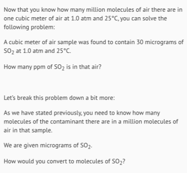 Solved How many million molecules is that? Now work out | Chegg.com