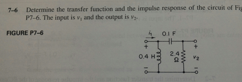 Solved Determine the transfer function and the impulse | Chegg.com