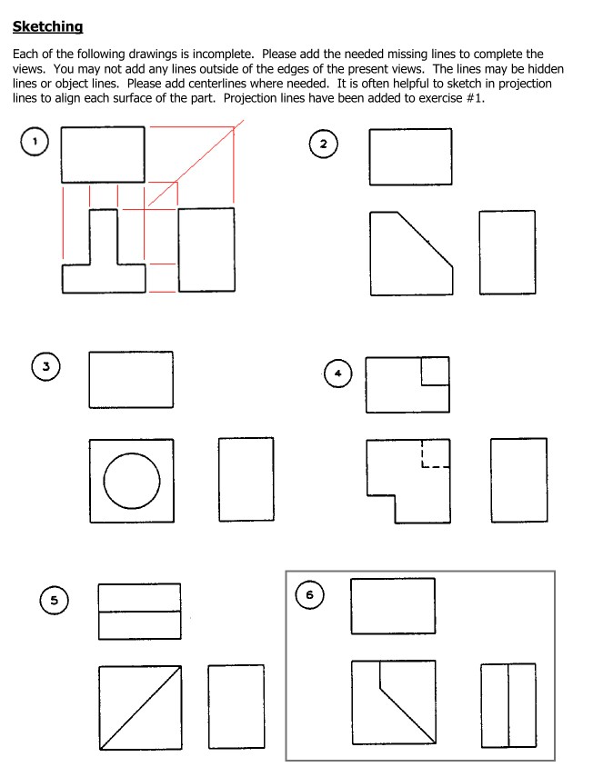 Solved Sketching Each of the following drawings is | Chegg.com