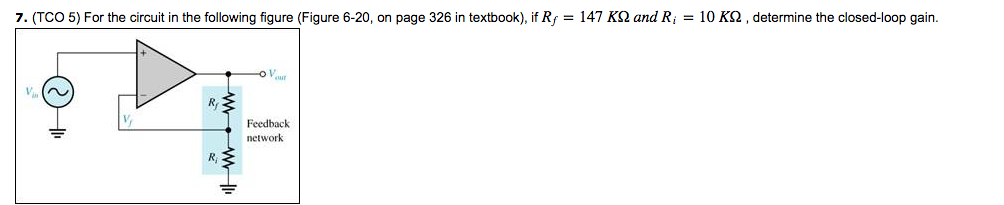 Solved For the circuit in the following figure (Figure 6-20, | Chegg.com