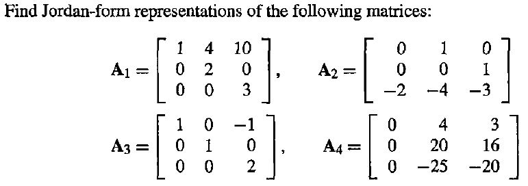 Solved Find Jordan-form representations of the following | Chegg.com