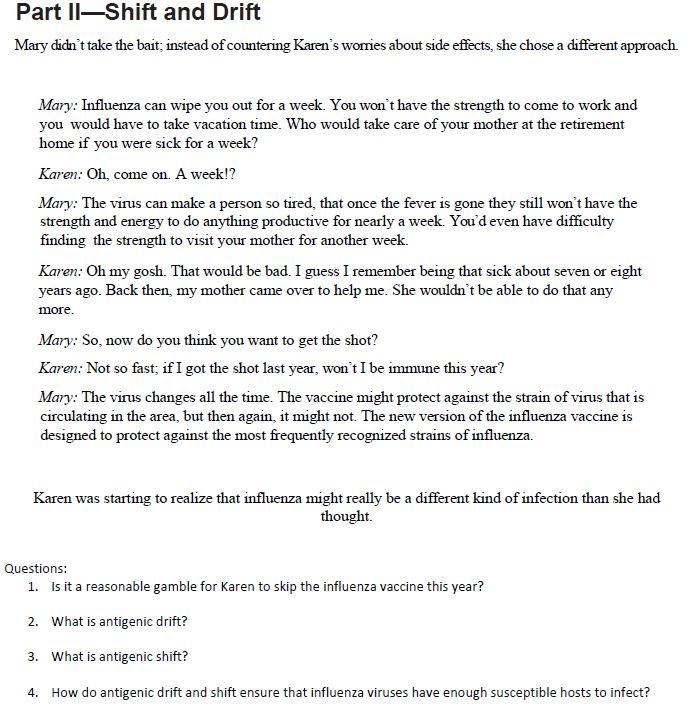 Solved Part I-Shift and Drift Mary didn't take the bait; | Chegg.com