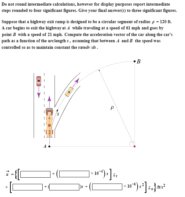 Solved Suppose that a highway exit ramp is designed to be a | Chegg.com