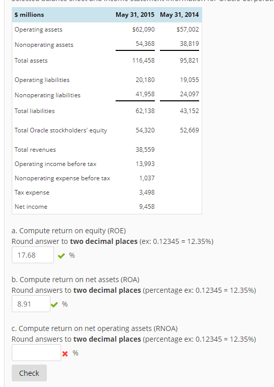 Solved Millions Operating Assets Nonoperating Assets Total Chegg Solved Millions Operating Assets Nonoperating Assets Total Chegg