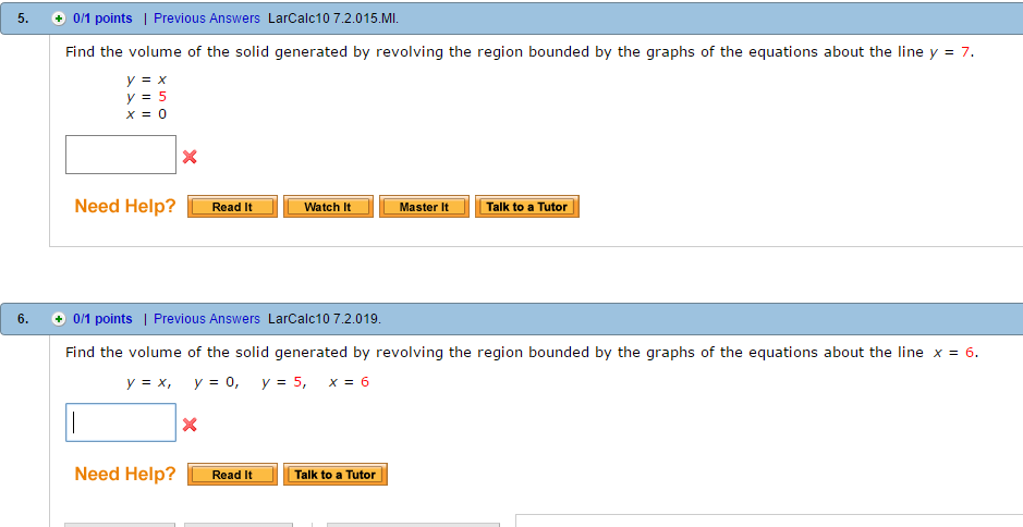Solved 011 Points L Previous Answers LarCalc10 7 2 015 M Chegg