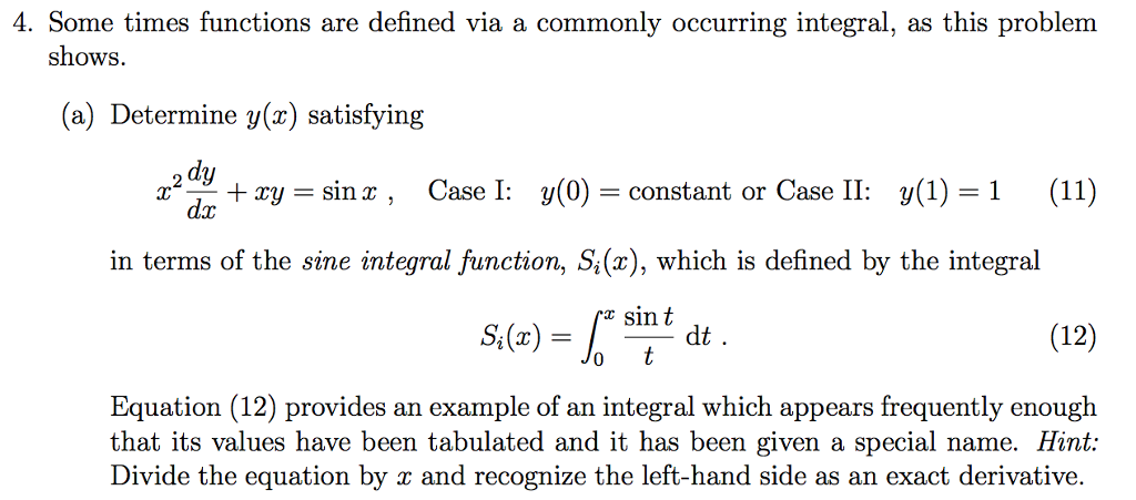 Solved 4. Some times functions are defined via a commonly | Chegg.com