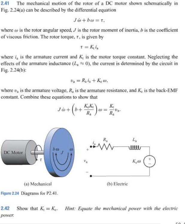 2-41-the-mechanical-motion-of-the-rotor-of-a-dc-motor-chegg