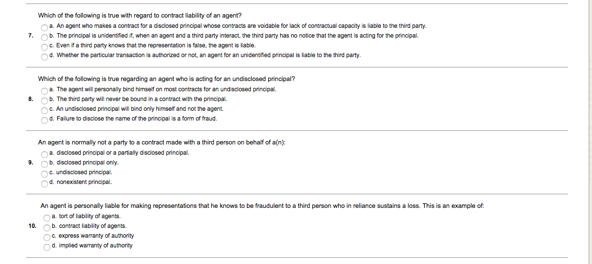 Solved Types Of Principals Include All But Which Of The 