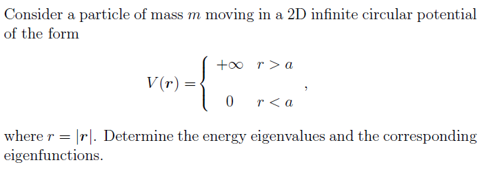 Solved Consider a particle of mass m moving in a 2D infinite | Chegg.com