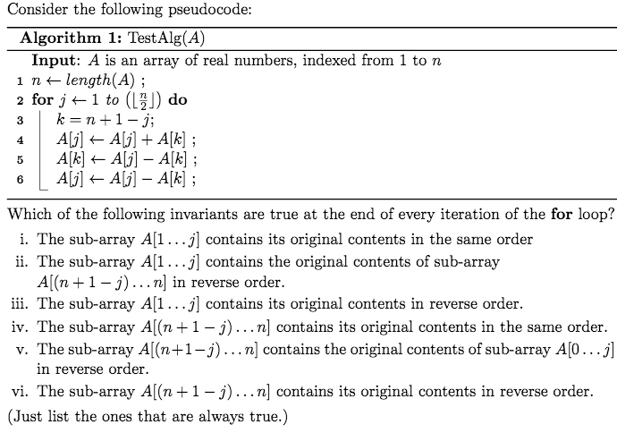 Solved Consider The Following Pseudocode: Algorithm 1: | Chegg.com