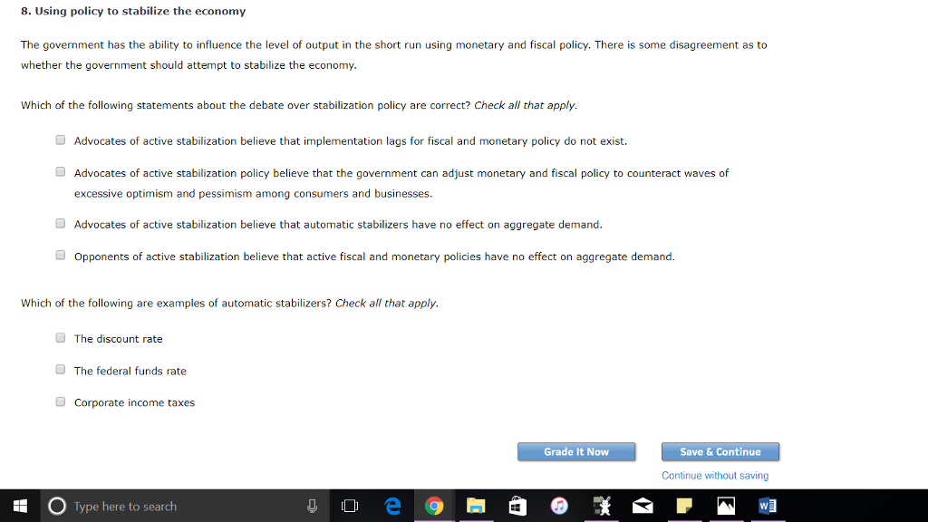 solved-using-policy-to-stabilize-the-economy-the-government-chegg