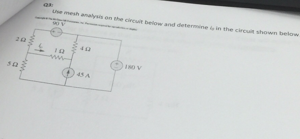 Solved 23: Use Mesh Analysis On The Circuit Below And | Chegg.com