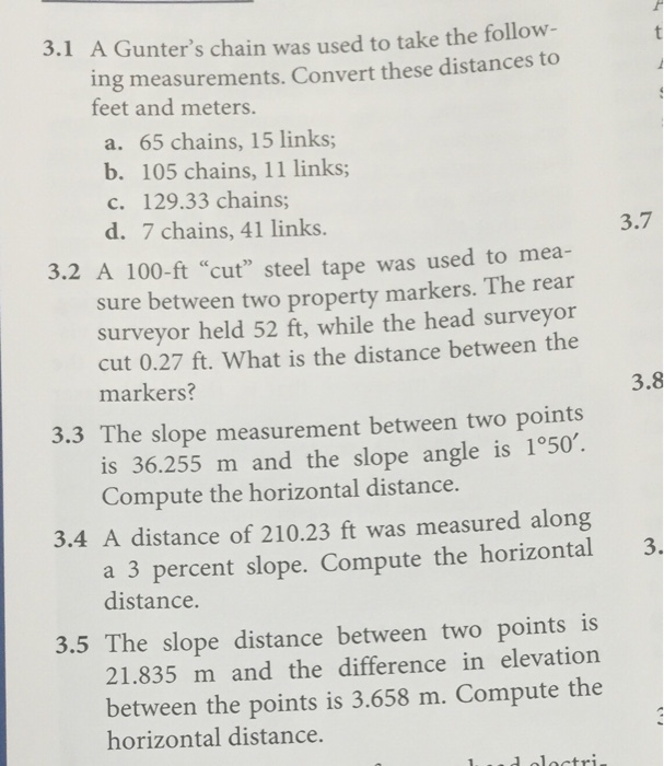 Solved A Gunter's chain was used to take the following | Chegg.com