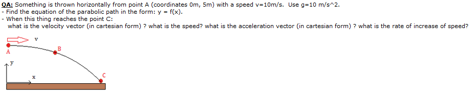 Solved Find the equation of the parabolic path What is the | Chegg.com