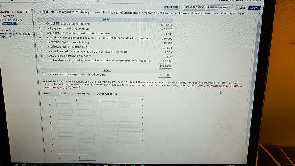 Solved CALCULATOR STANDARD VIEW PRINTER VERSION NEXT Chegg