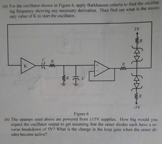 Solved (a) For the oscillator shown in Figure 6, apply | Chegg.com