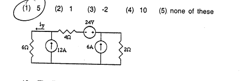 Solved Find the current iy (in Amps) for the circuit shown | Chegg.com